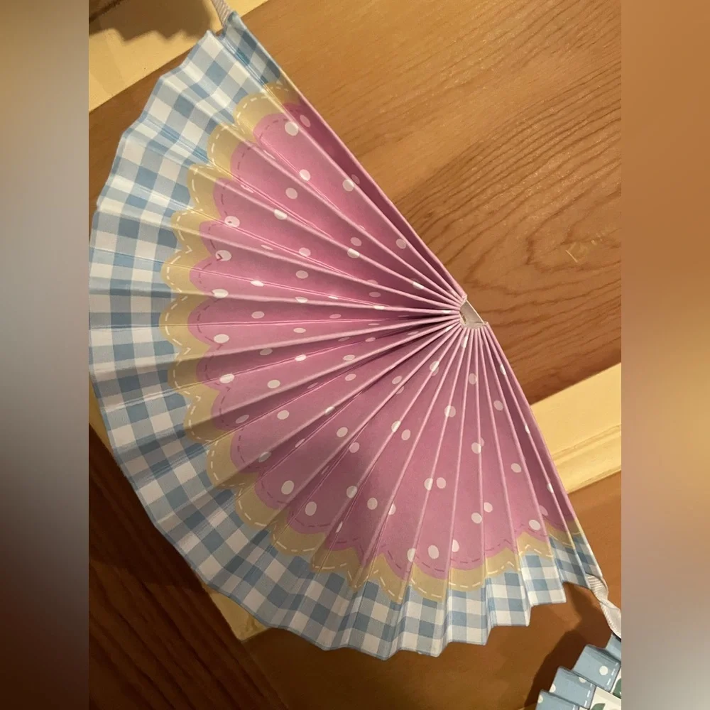 Colorful Fan Garland Party Decoration, Easter, Baby Shower, Spring Decor, 6 feet